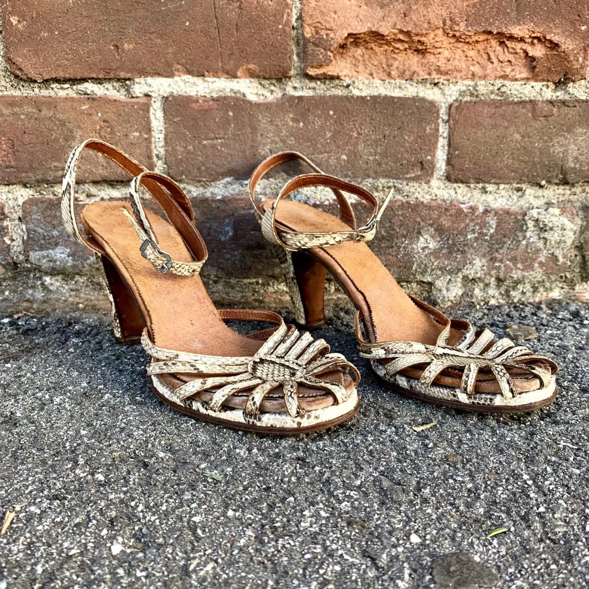 1940s Snakeskin Heels