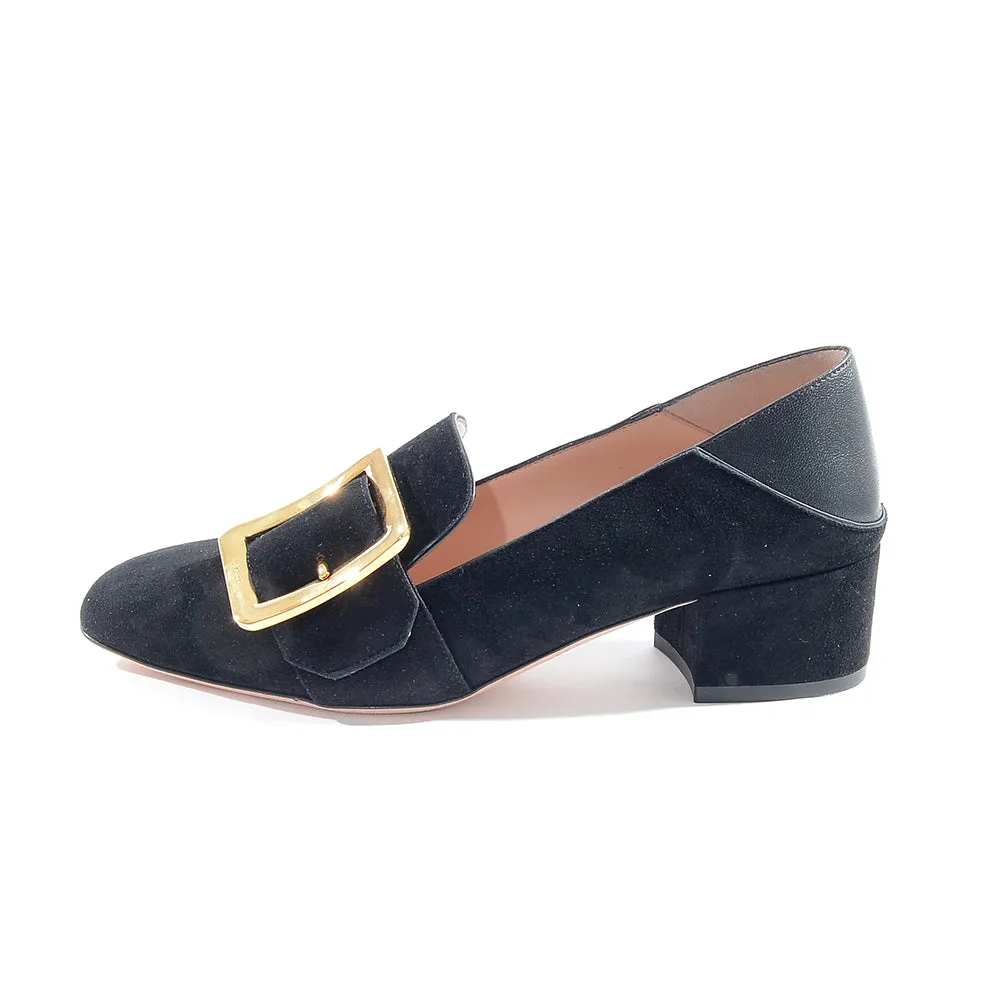 Bally Womens Slip on Heeled Loafers in Black