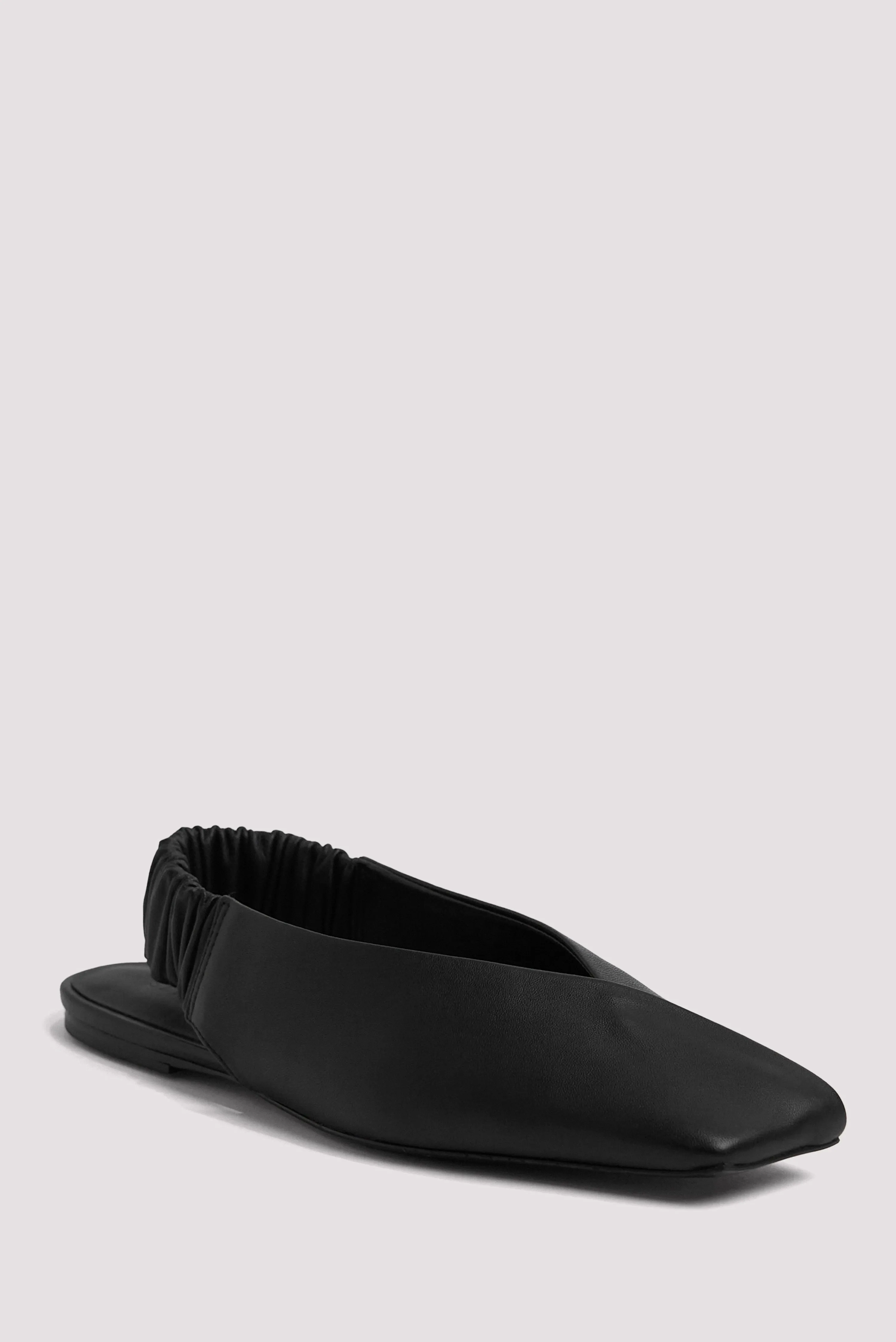 Black Envelope Sling Back Flat