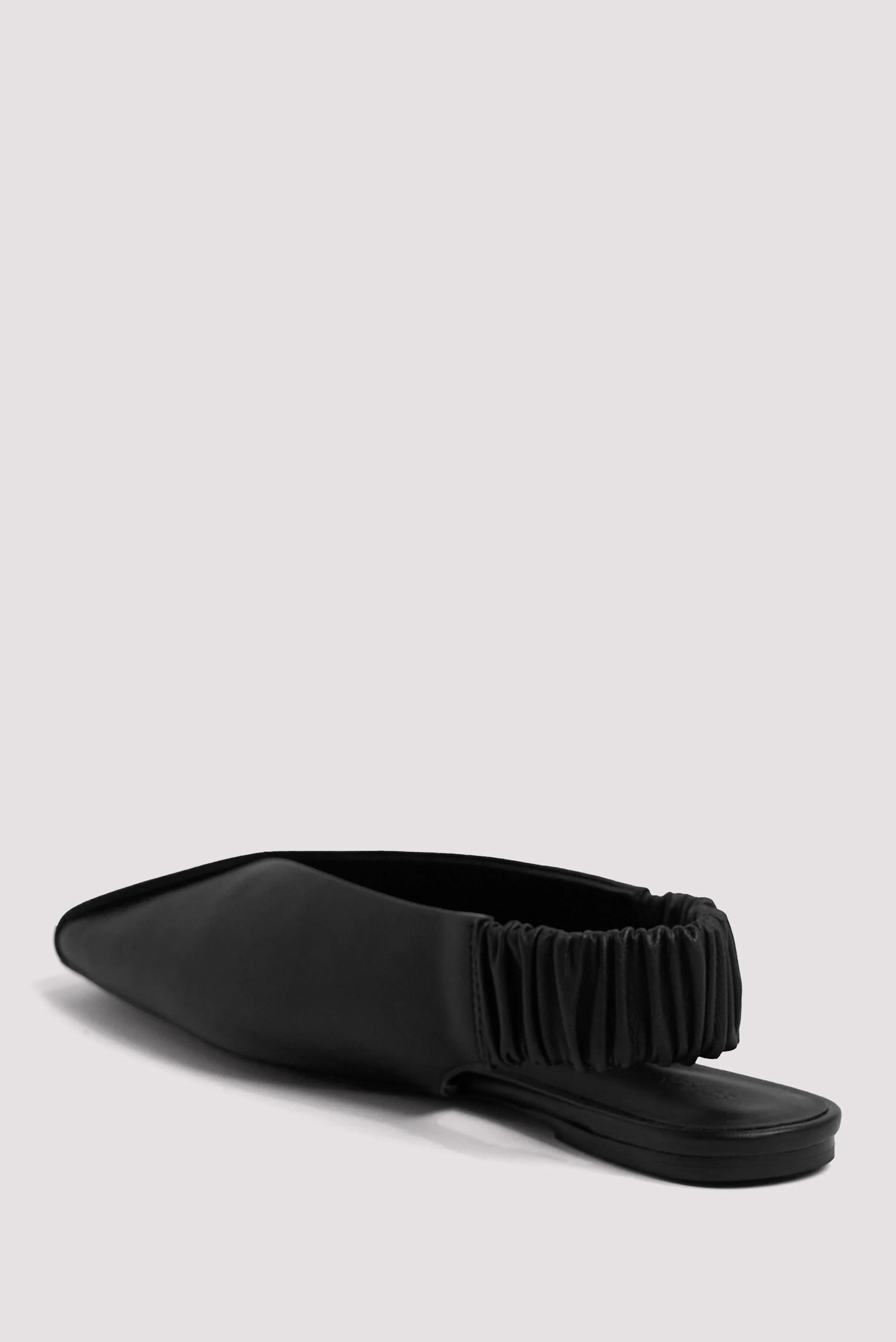 Black Envelope Sling Back Flat