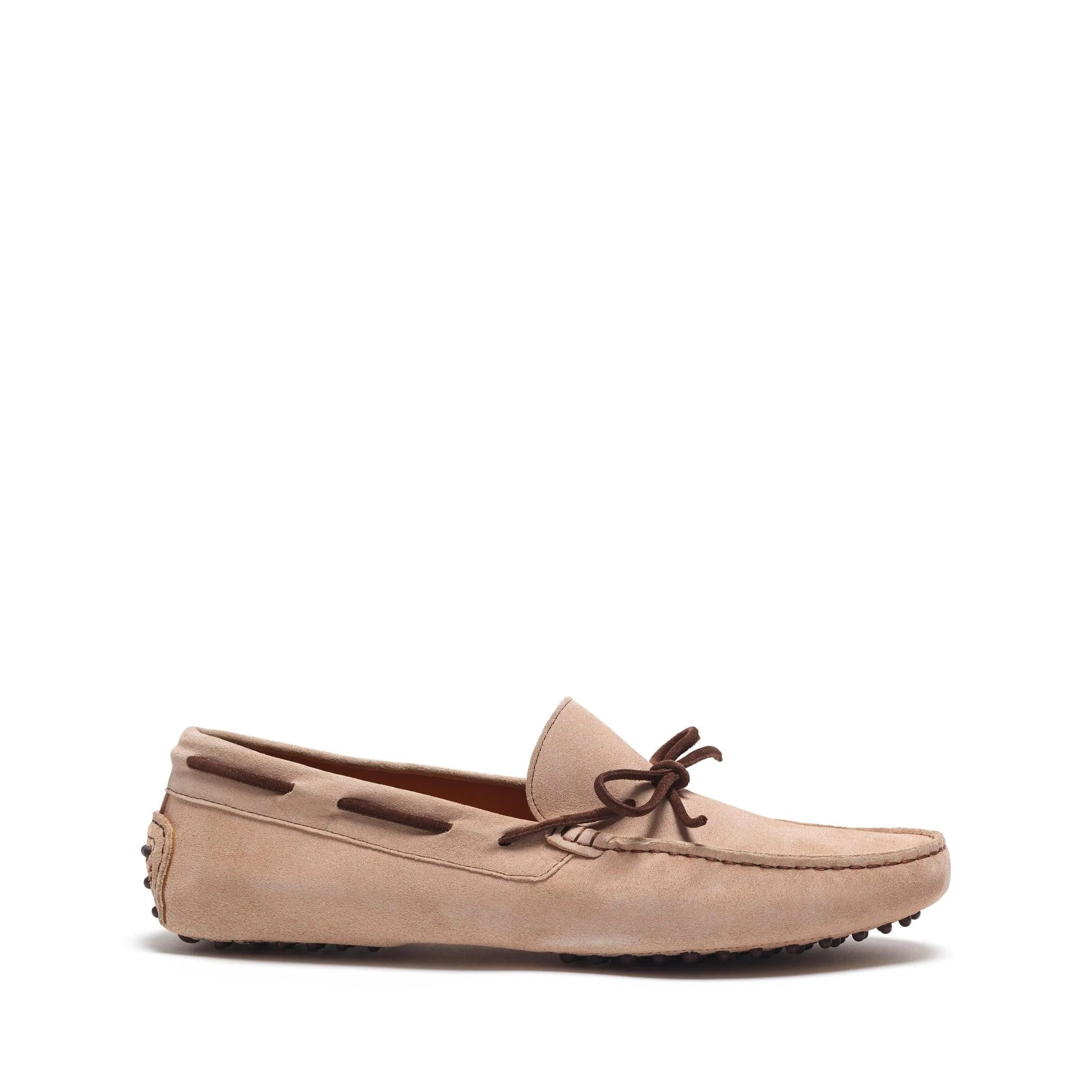 Camel & Brown Suede Drivers Loafer