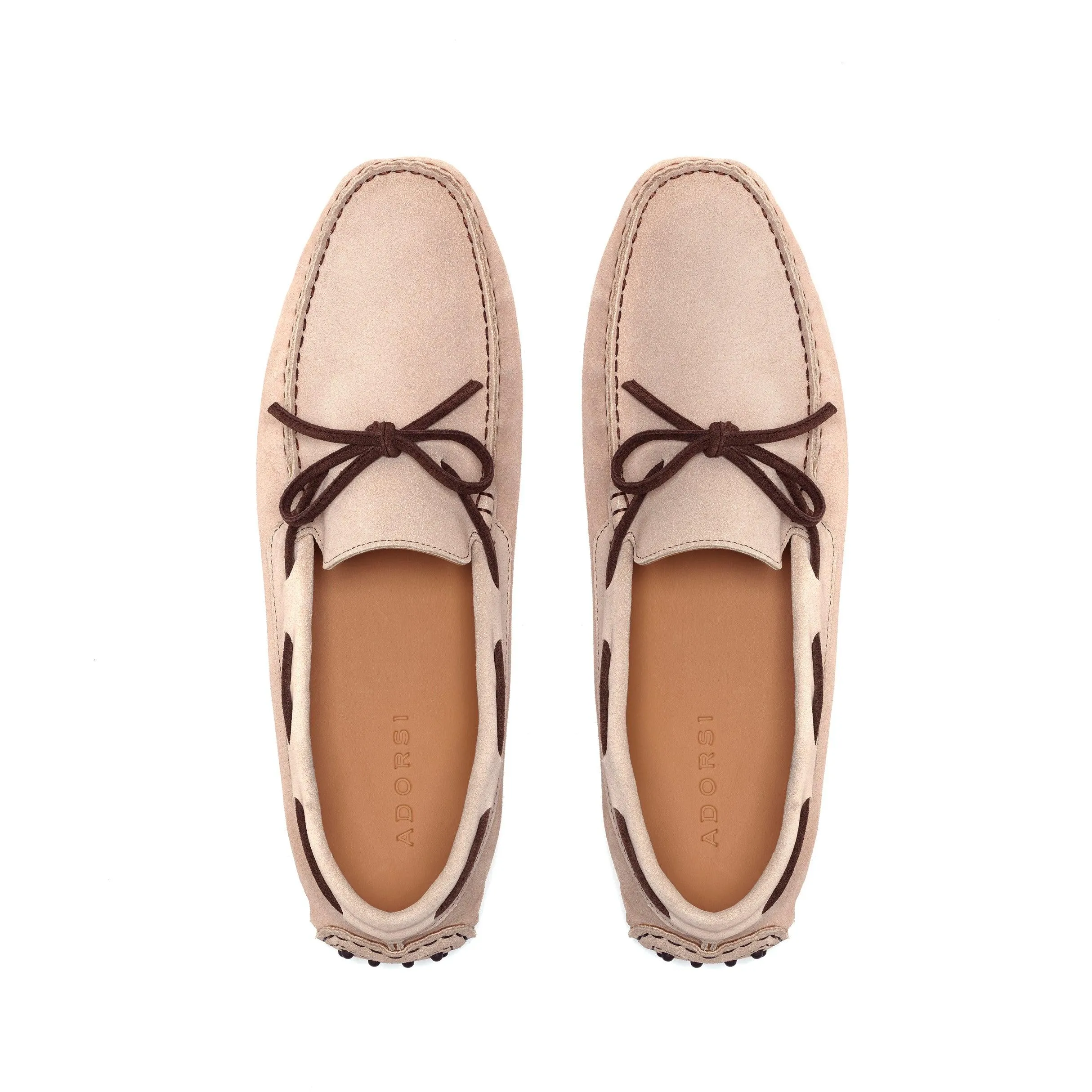 Camel & Brown Suede Drivers Loafer