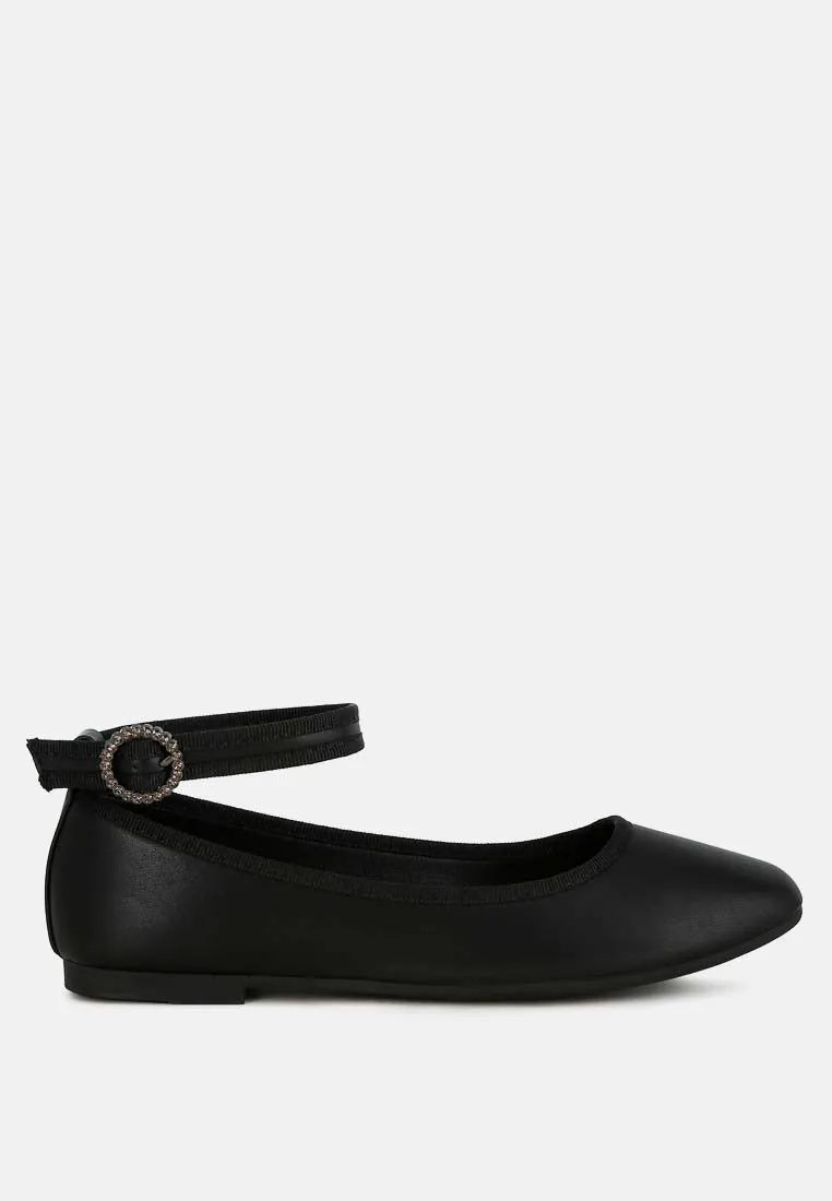 Danseur Ankle Strap Detail Ballet Flats