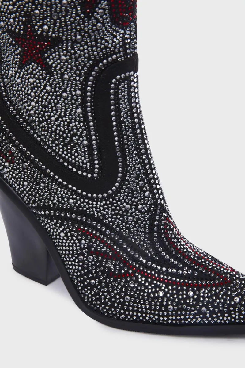 Hype Me Up Rhinestone Cowboy Boots