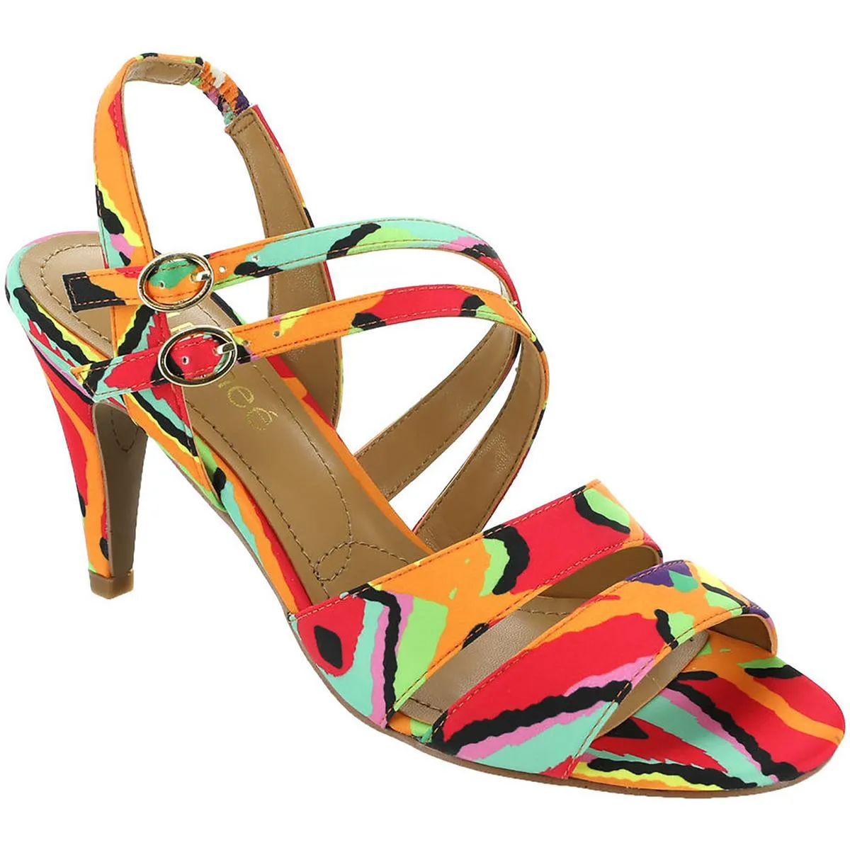 J. Renee Womens Uliana Strappy Cone Heels