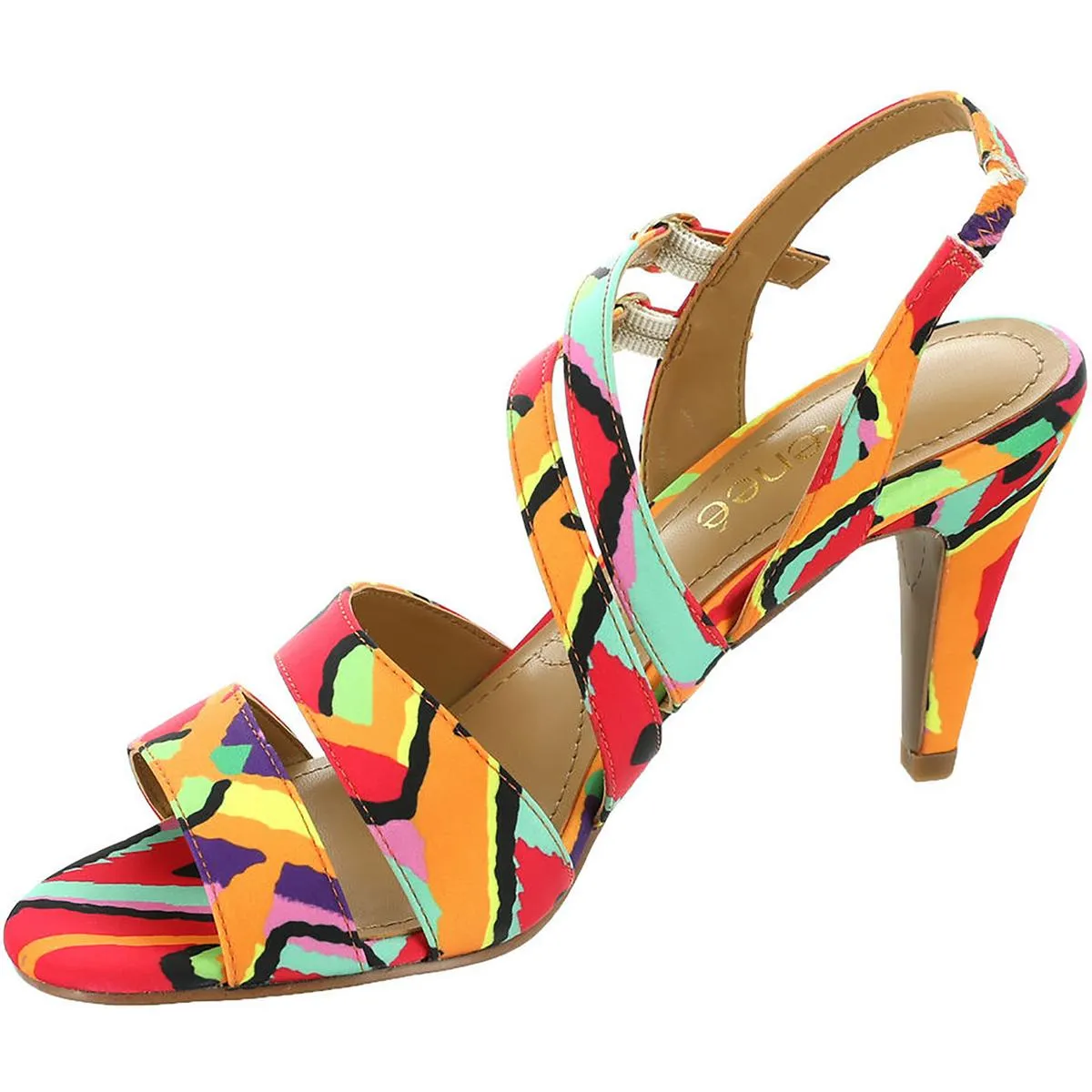 J. Renee Womens Uliana Strappy Cone Heels