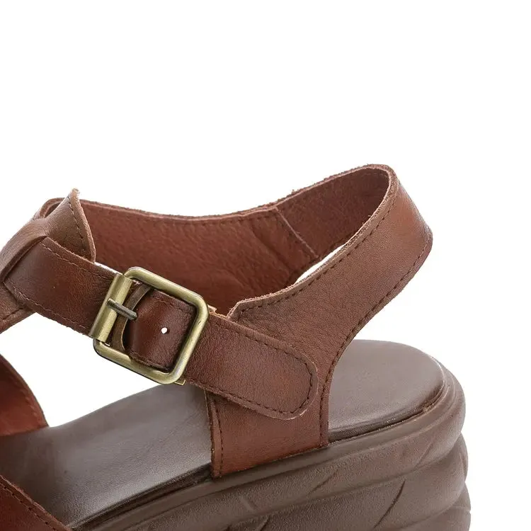 Leather Strappy Fisherman Sandals