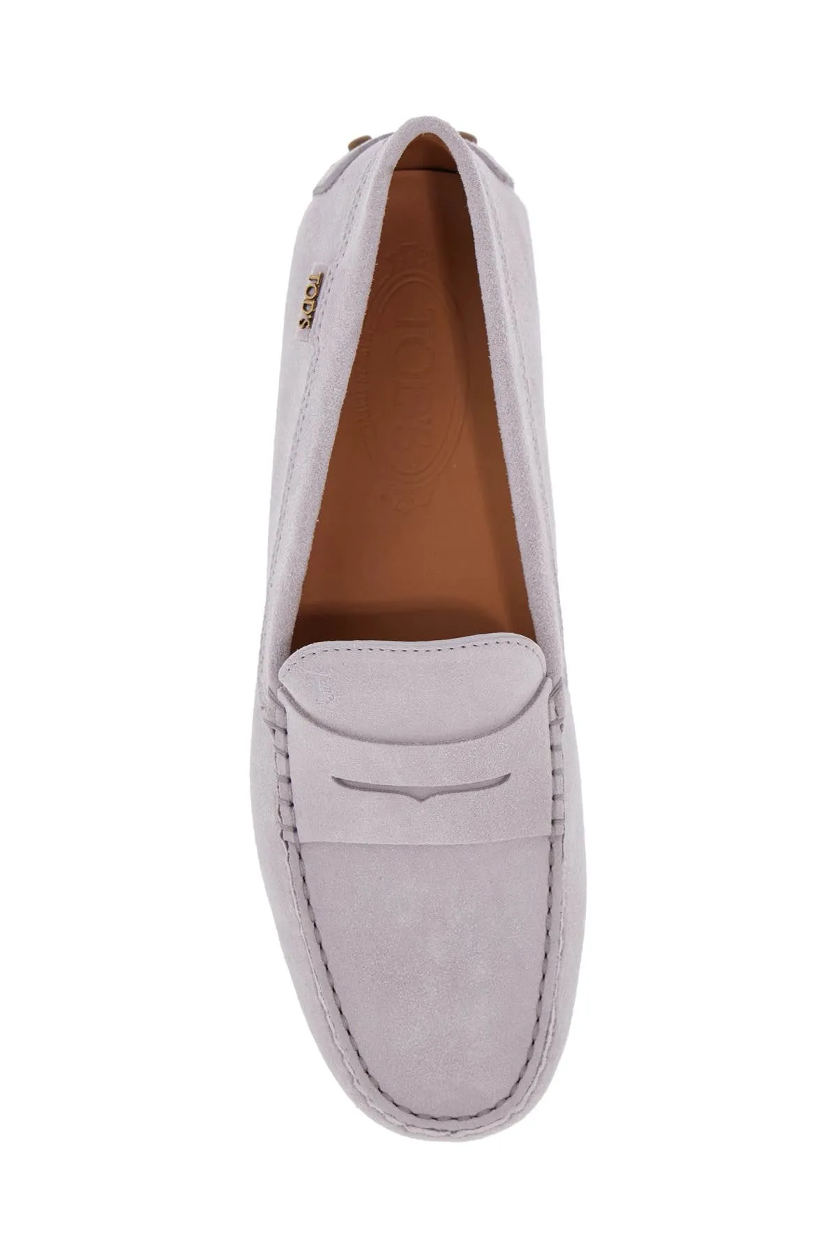 LIGHT GREY SUEDE LEATHER DRIVING MOCCASIN