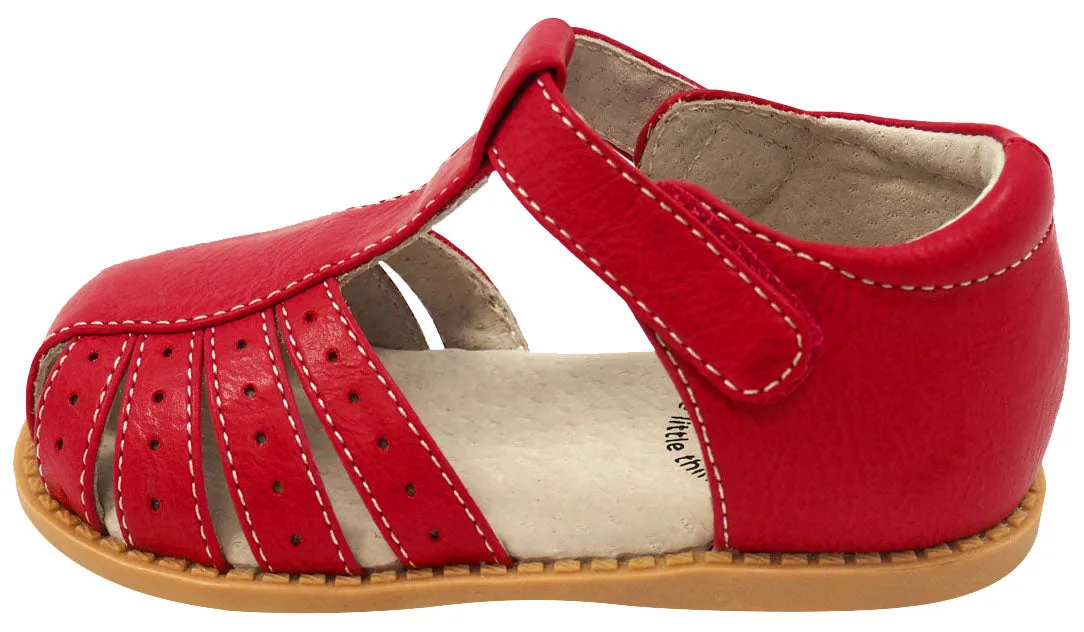 Livie & Luca Girl's Paz Red Leather Sandals