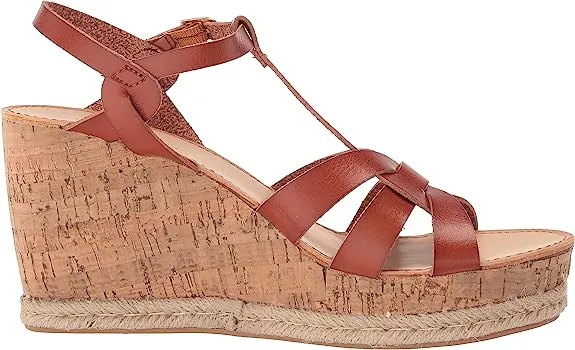 Madden Girl Women's Cortette Cork Wedge Sandal - Cognac CORT01J1