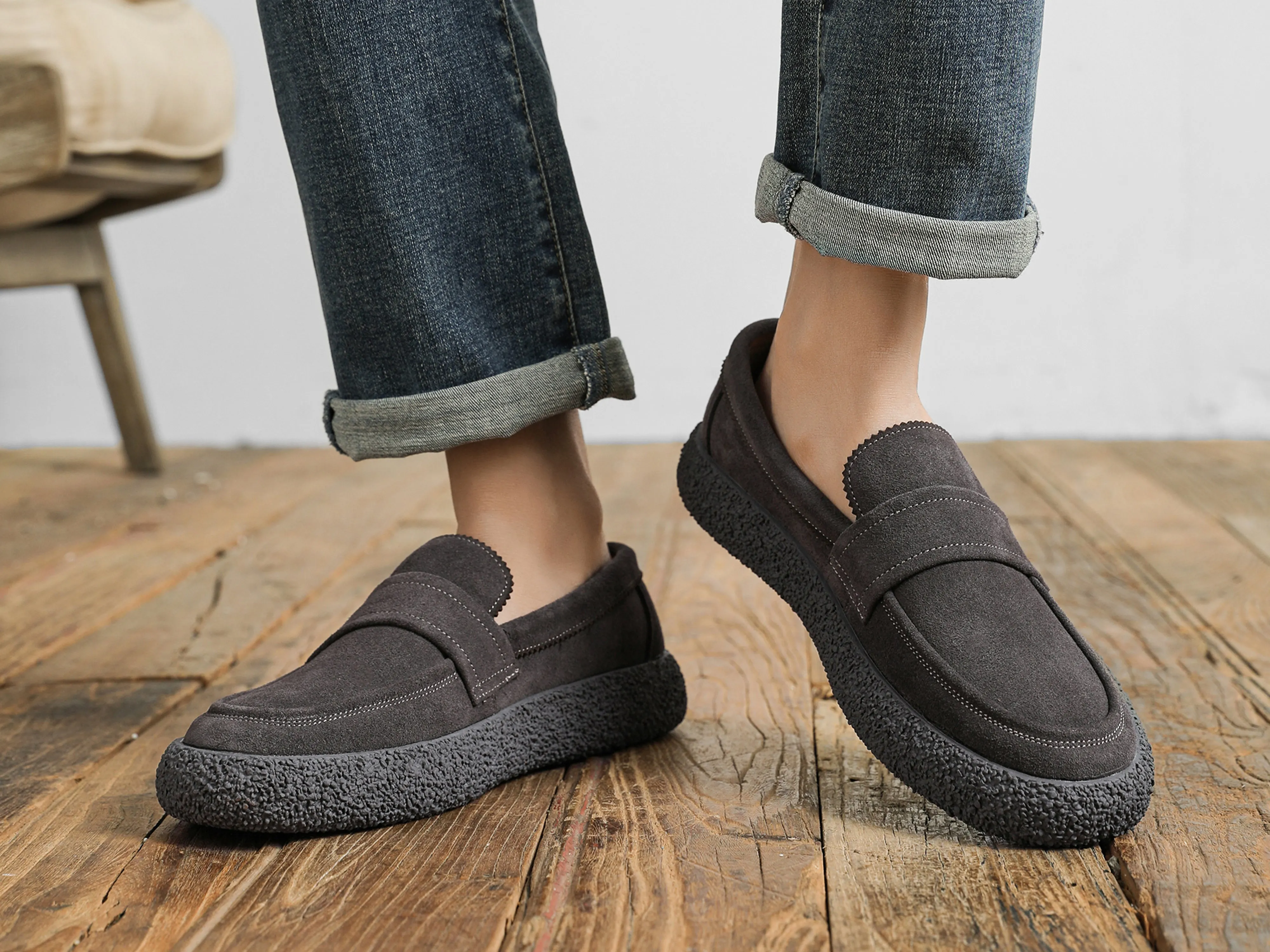 Men's Flat Suede Loafers