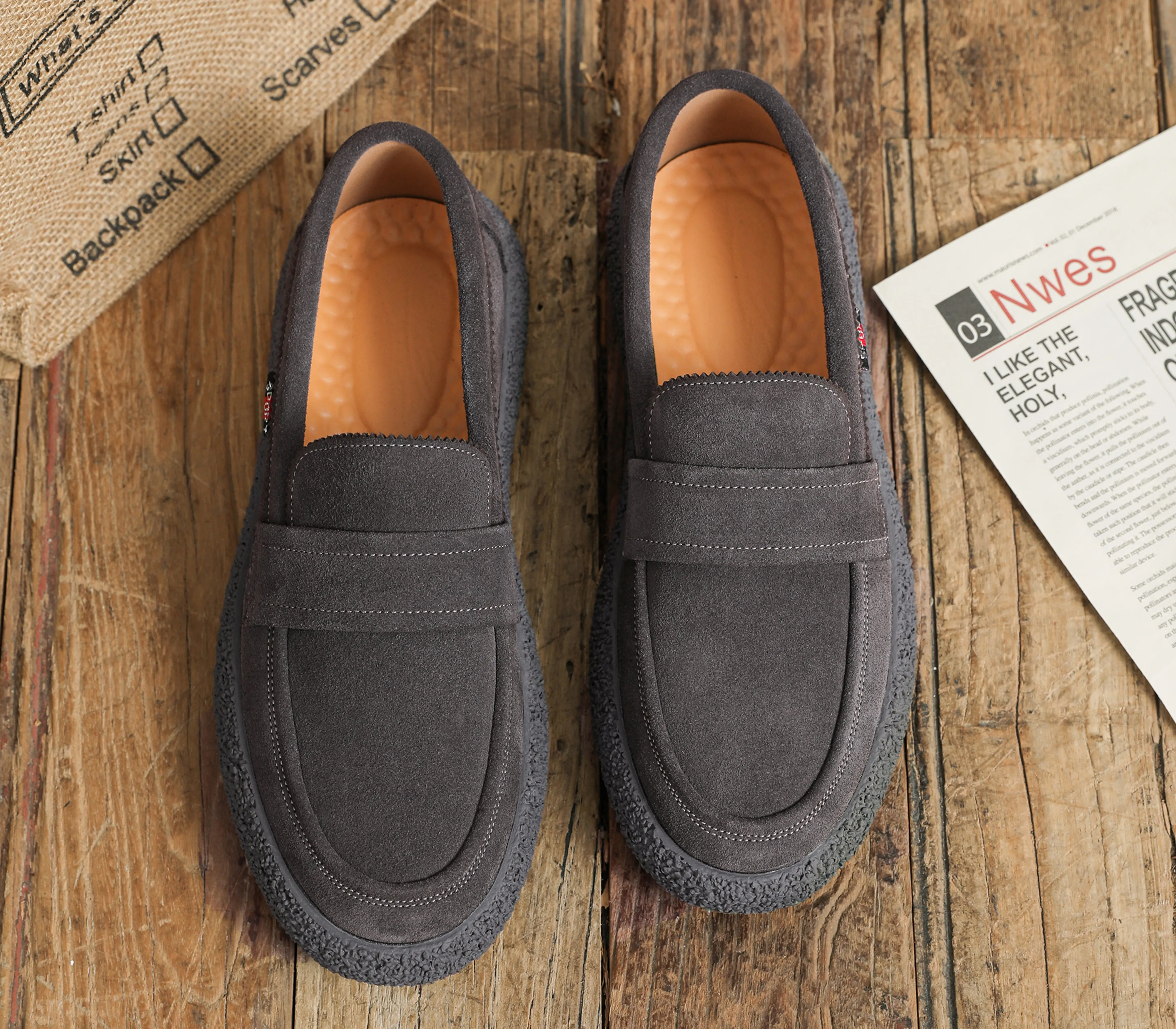 Men's Flat Suede Loafers