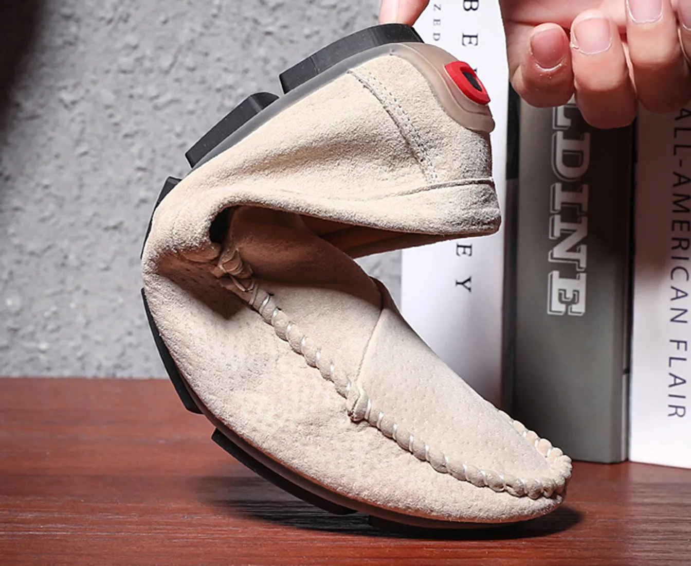 Men's Suede Stitching Driving Moccasins