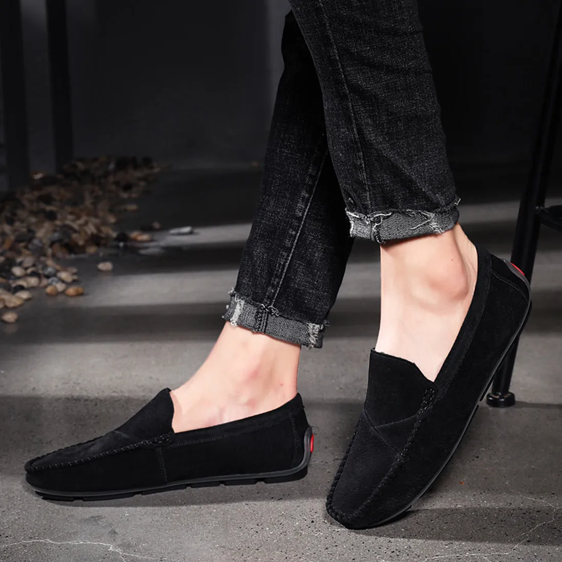 Men's Suede Stitching Driving Moccasins