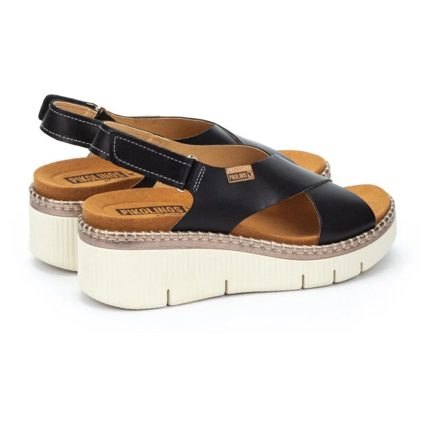 Pikolinos Gomera W0k-0606c1 Women's Wedge Sandals in Black