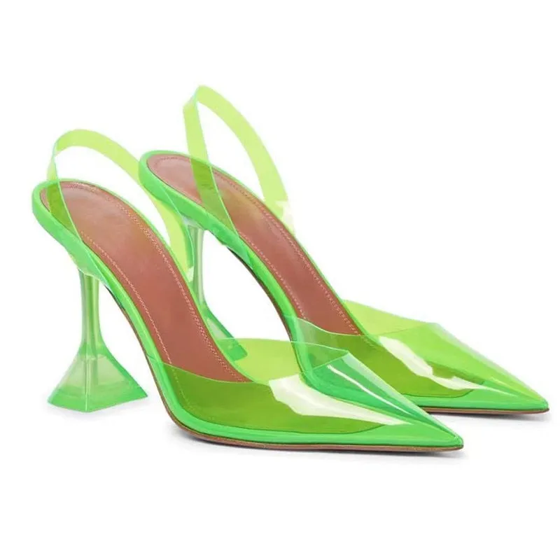 PVC Transparent Cone Heels