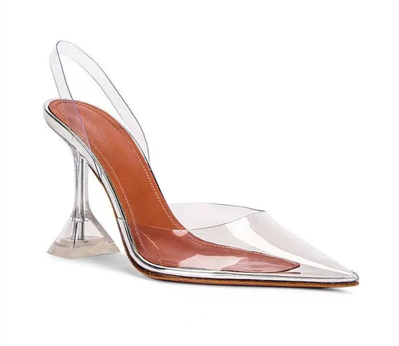 PVC Transparent Cone Heels