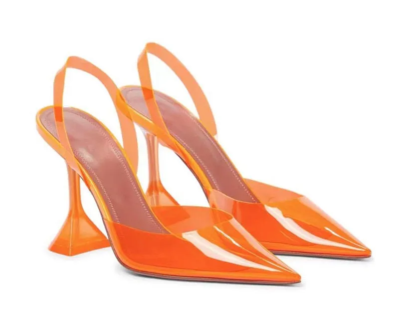 PVC Transparent Cone Heels