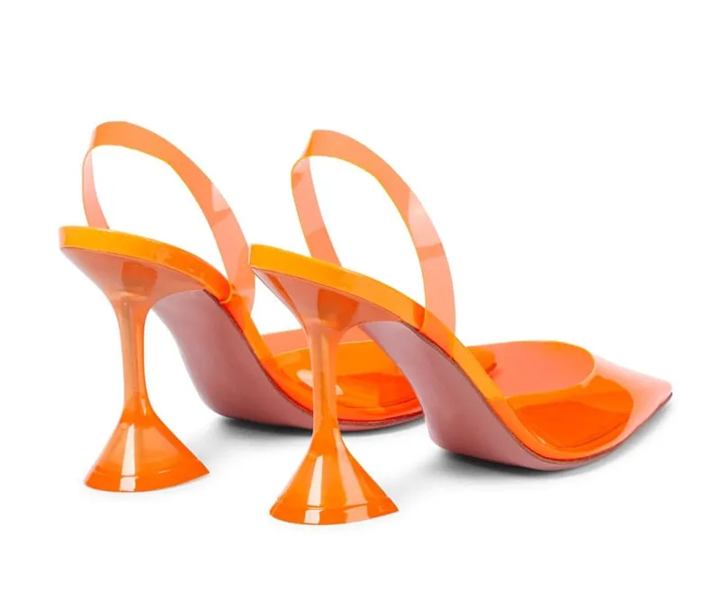 PVC Transparent Cone Heels