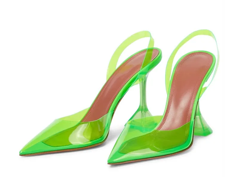 PVC Transparent Cone Heels