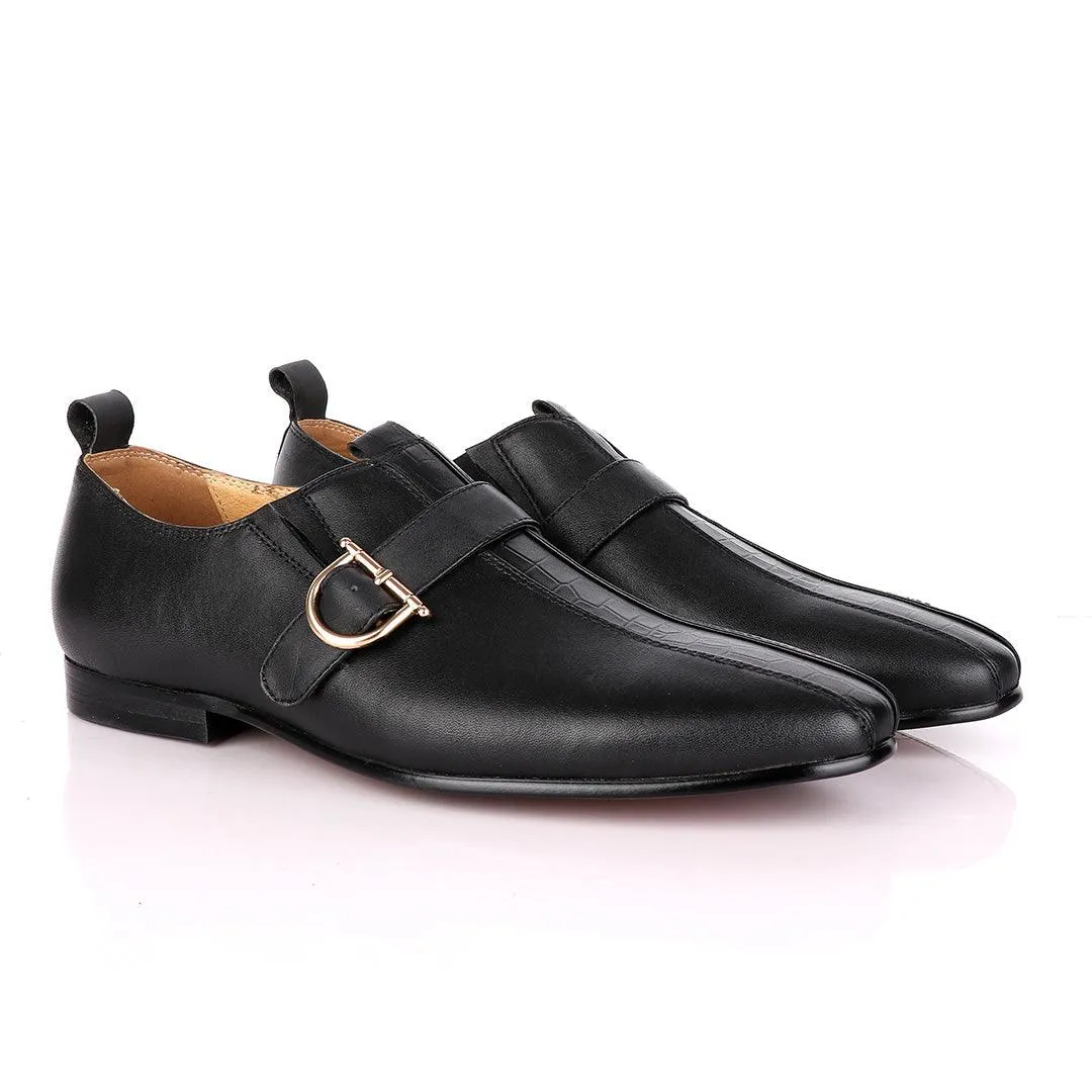 Terry Taylors Black Side Buckle Formal Shoe