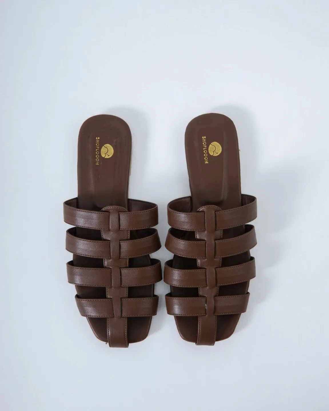 Tessa Leather Fisherman Sandals (Brown)