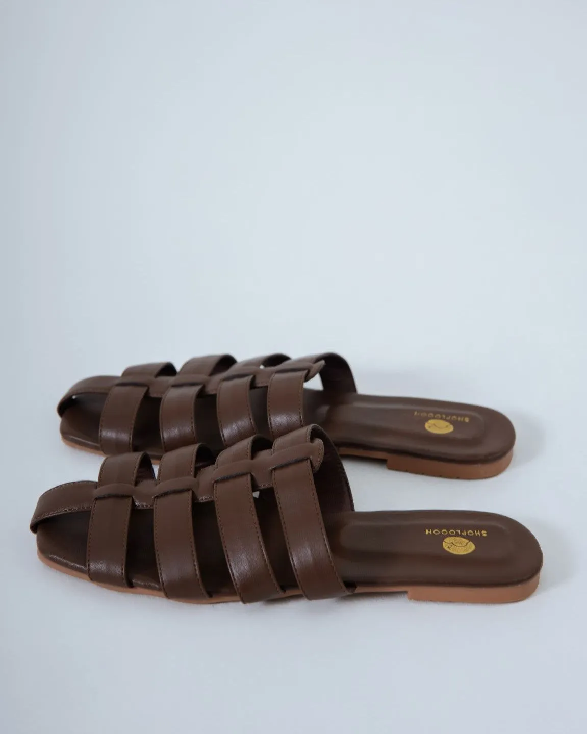 Tessa Leather Fisherman Sandals (Brown)