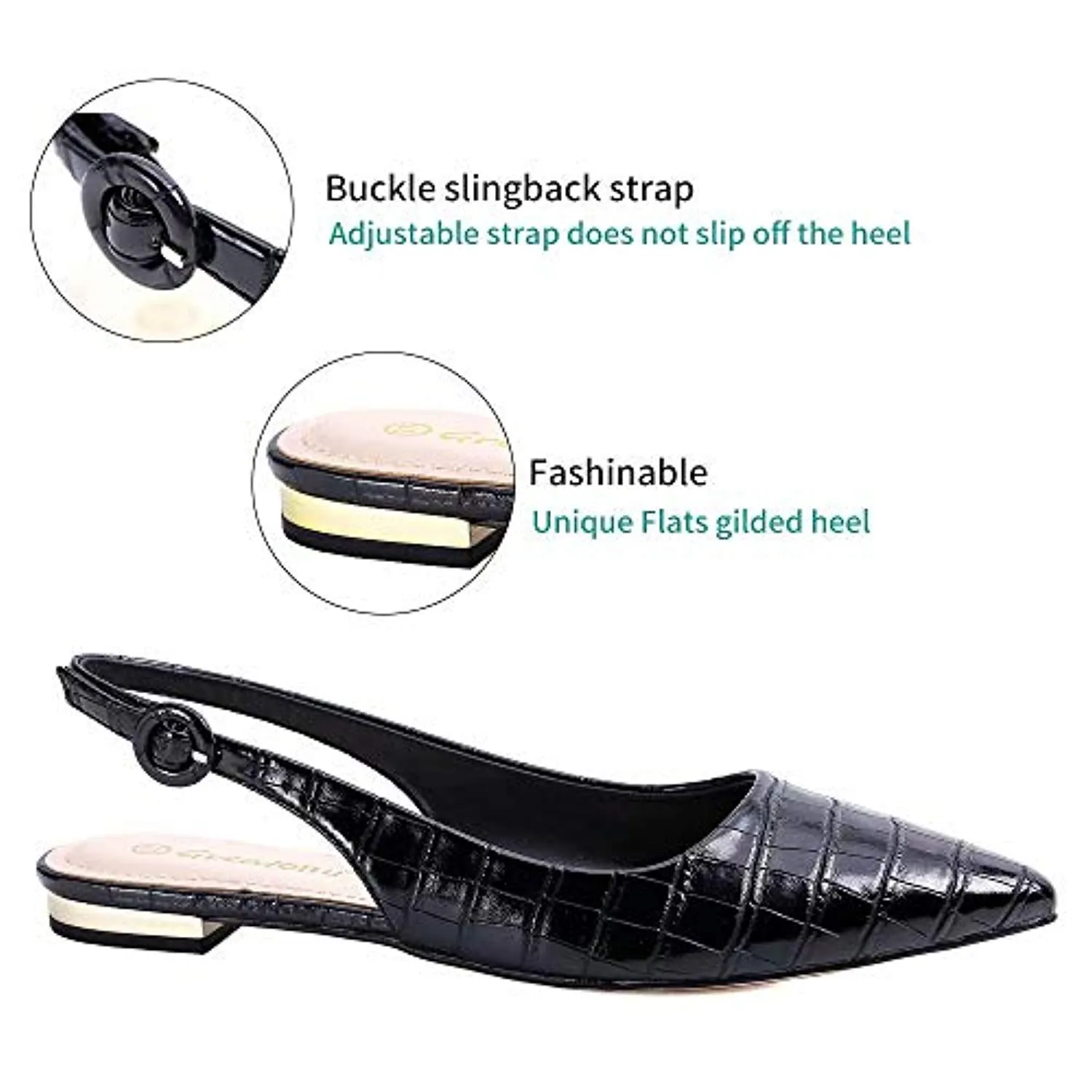 Women Sling Back  Flat Sandals