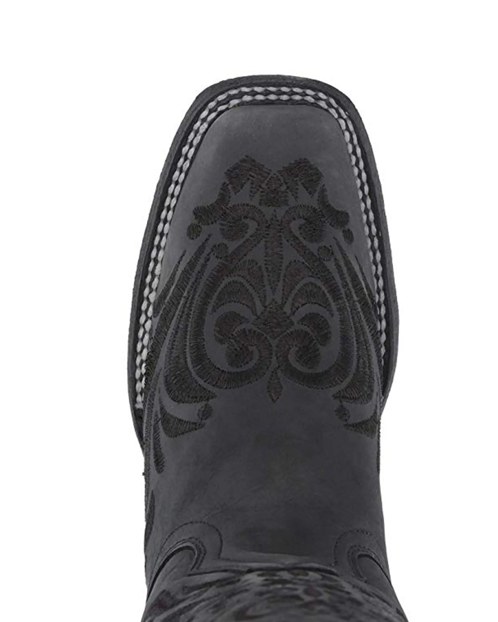 Women's Black Embroidered Western Boots